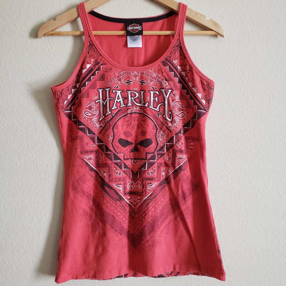 Harley Davidson Red Tank Top Size M